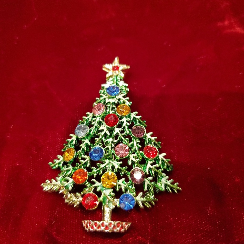 (SOLD) Christmas brooche/pin sparkling